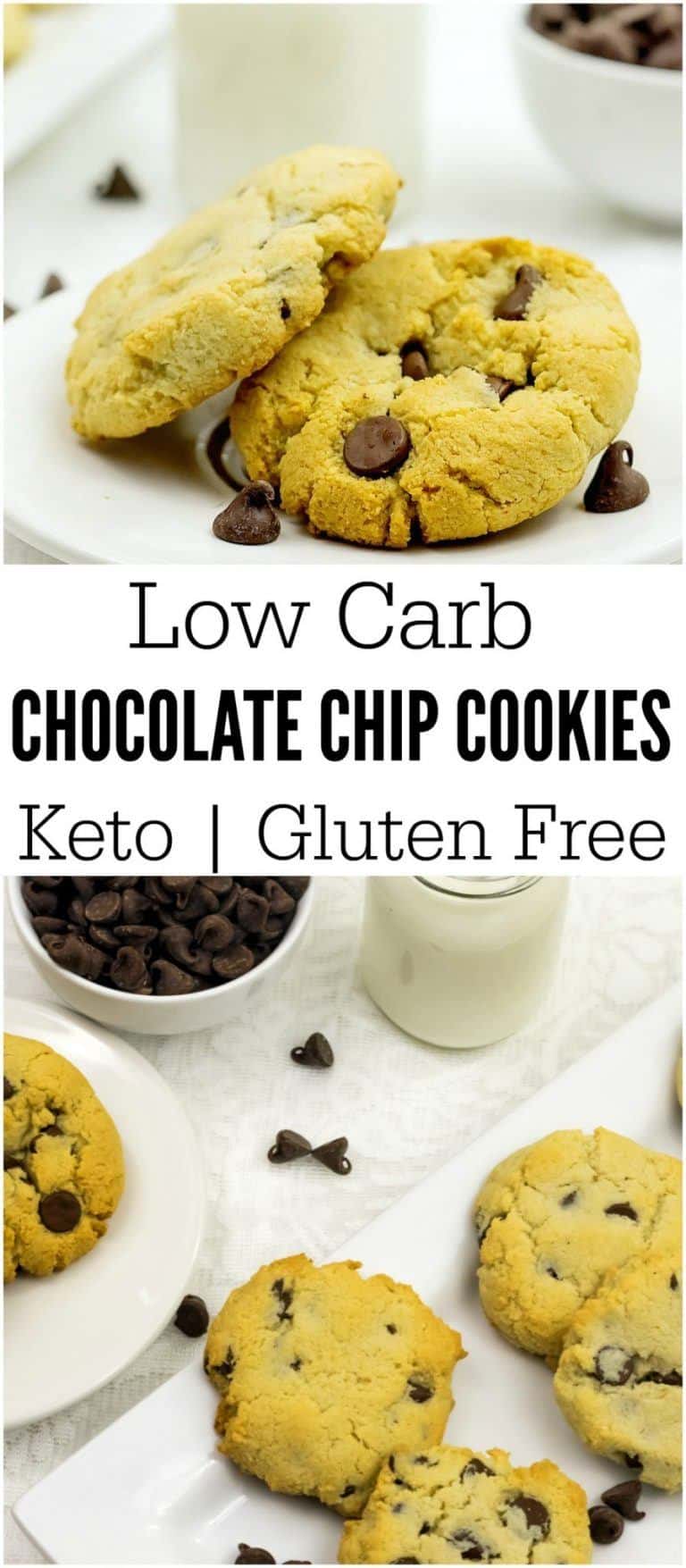Crunchy Low Carb Chocolate Chip Cookies, Keto, GF, 1 CARB!
