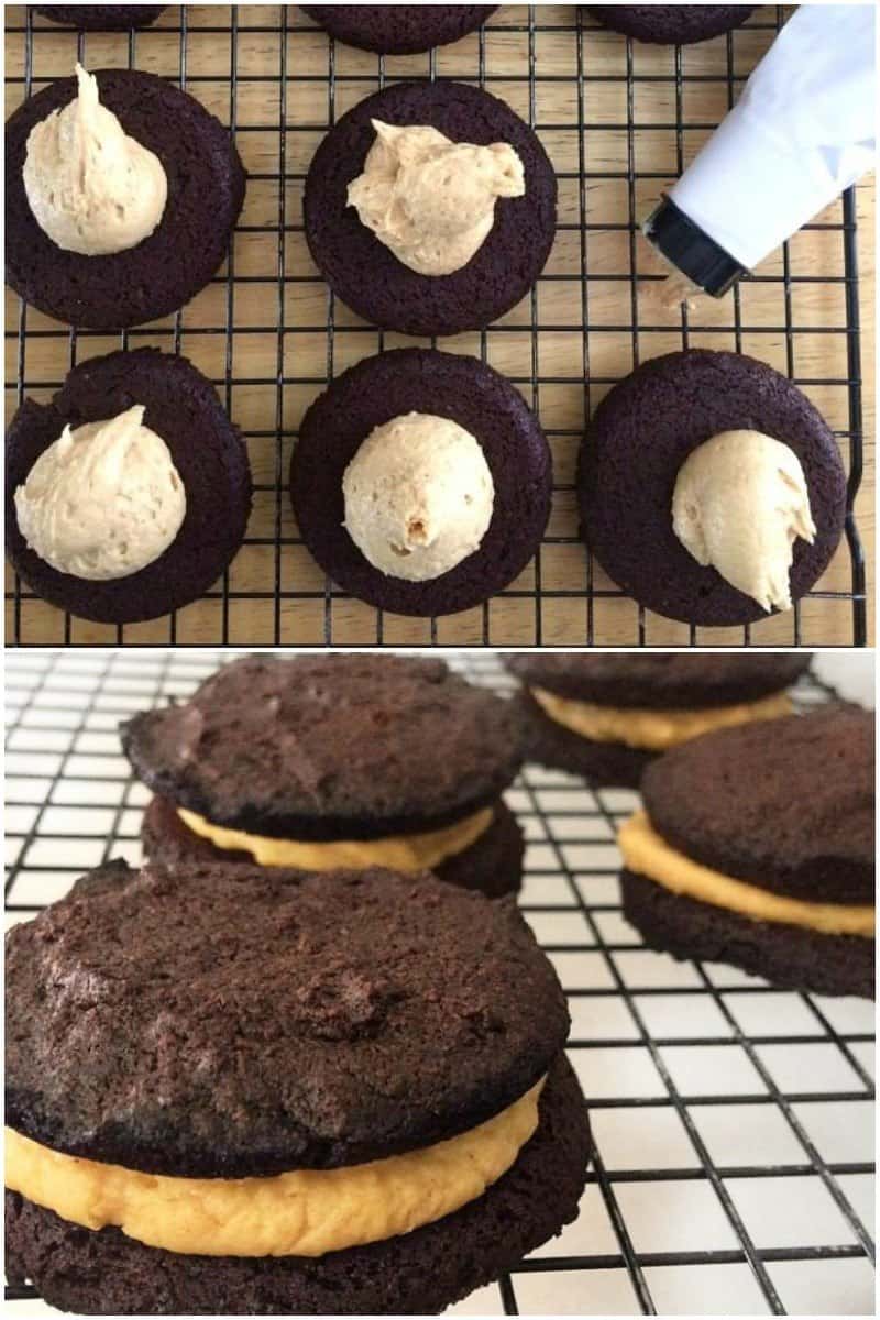 low carb chocolate peanut butter whoopie pies 