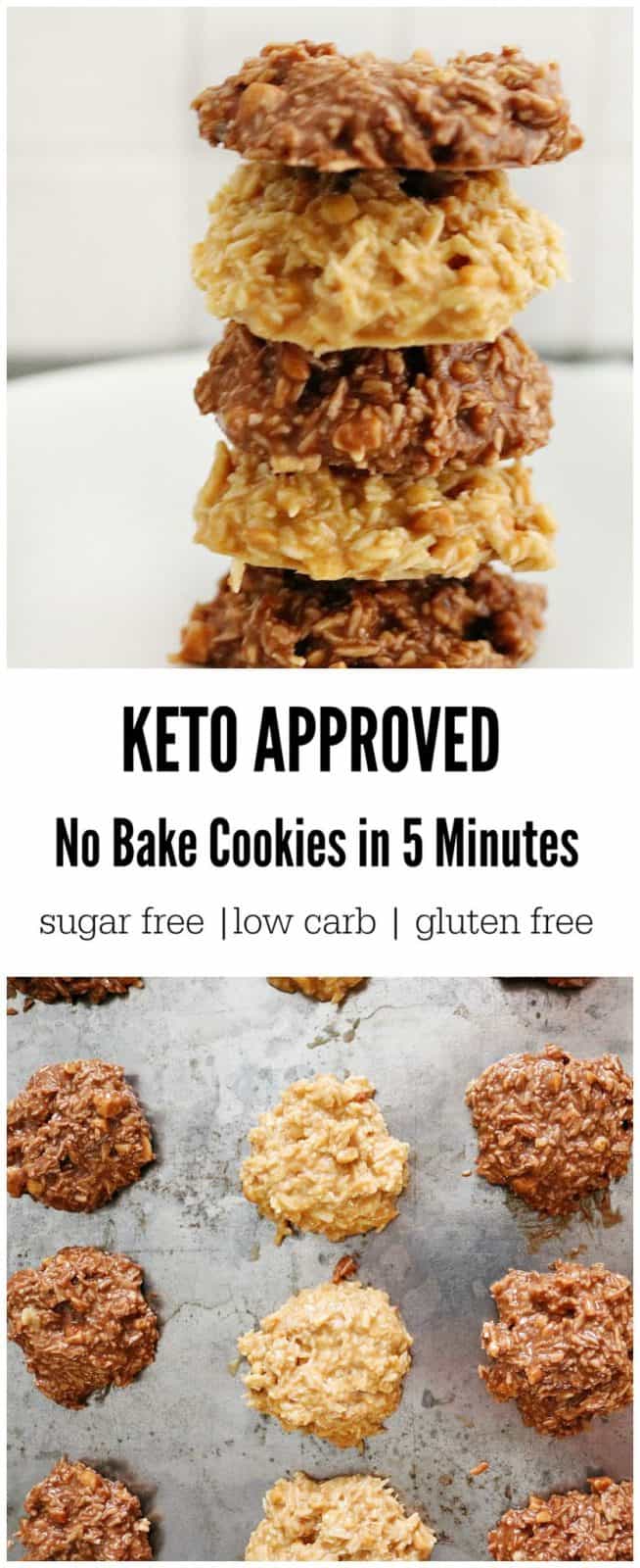 Keto No Bake Cookies in 5 Minutes! 2 Ways & ONLY 2 Carbs