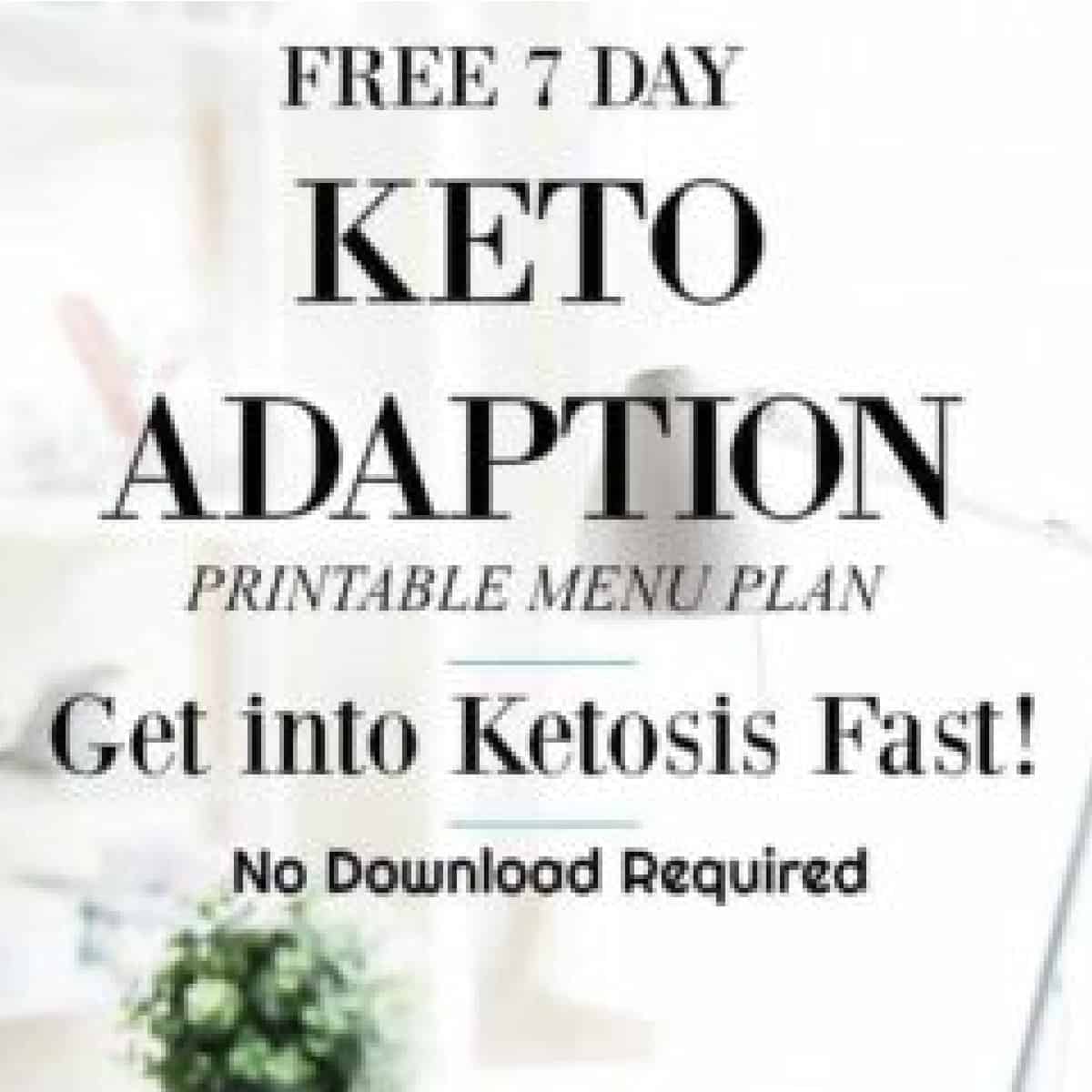 keto meal plan graphic