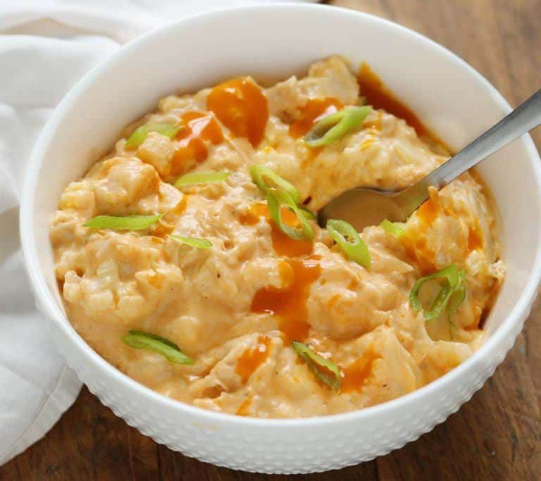 crack chicken recipe instant pot buffalo keto in bowl. 