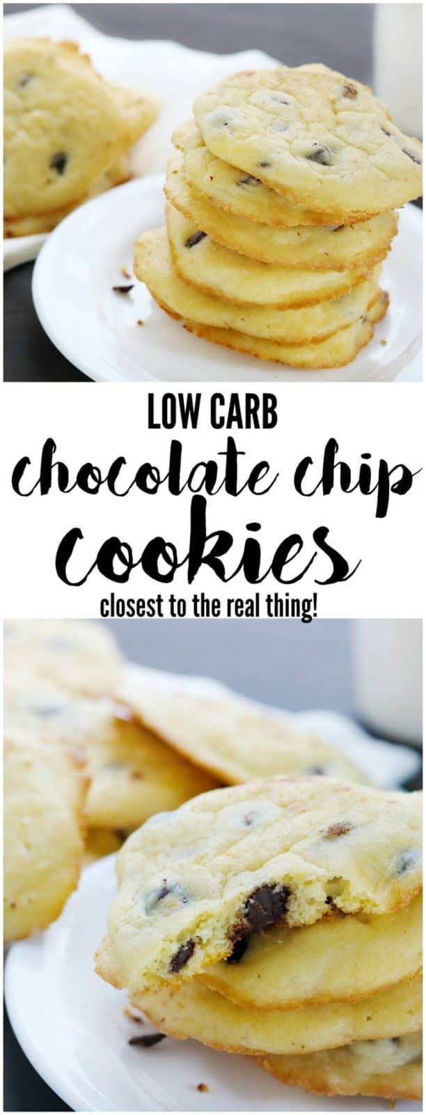 Low Carb Chocolate Chip Cookies- 3 Versions