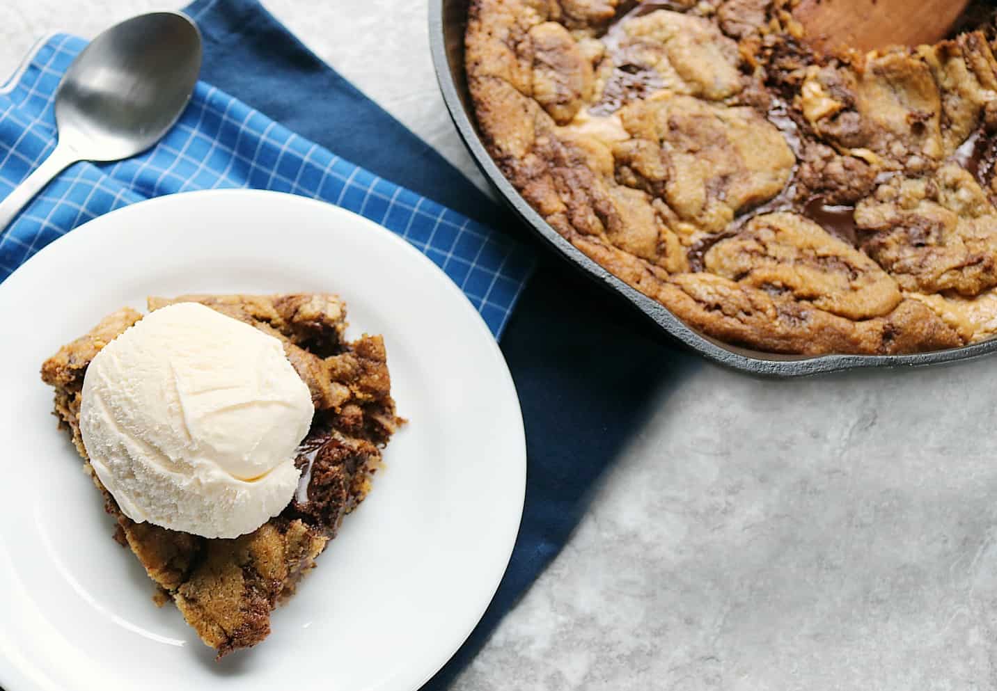 chocolate peanut butter skillet cookie