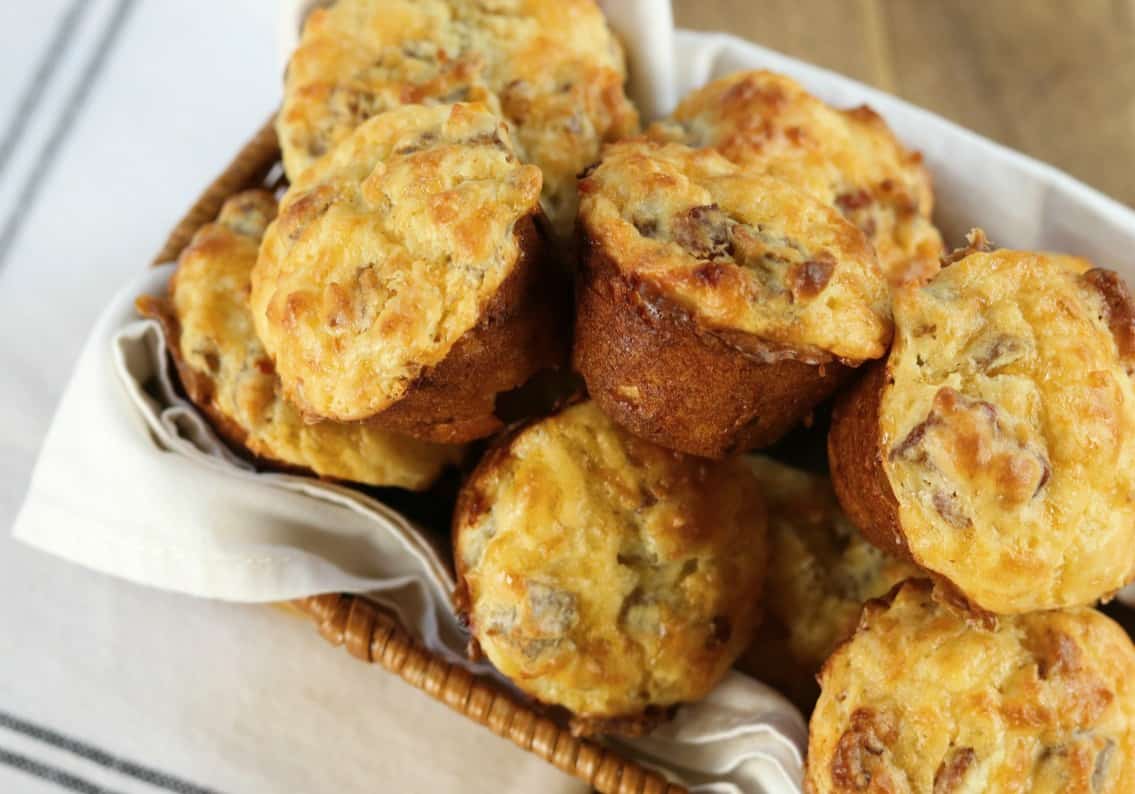 keto egg cups in a basket