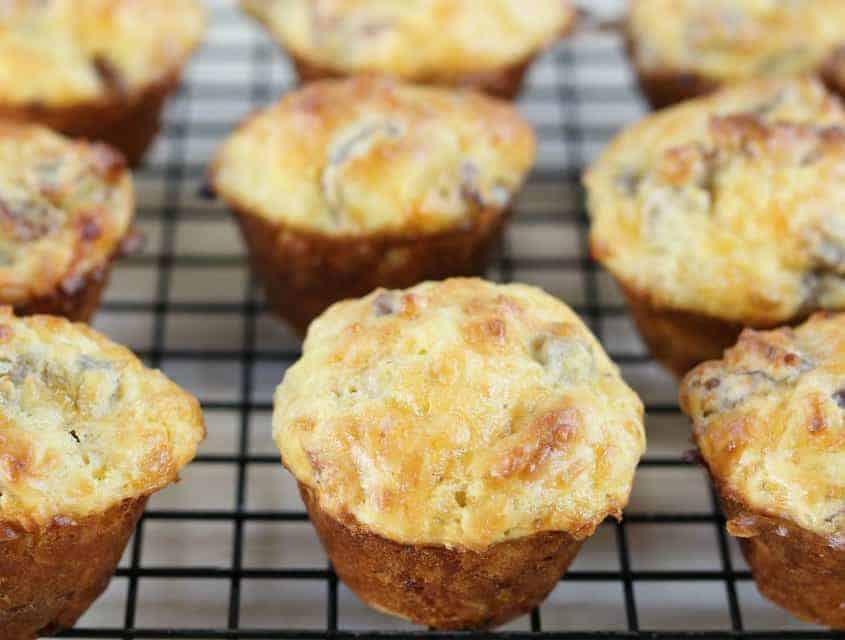 keto muffins on cooling rack. 