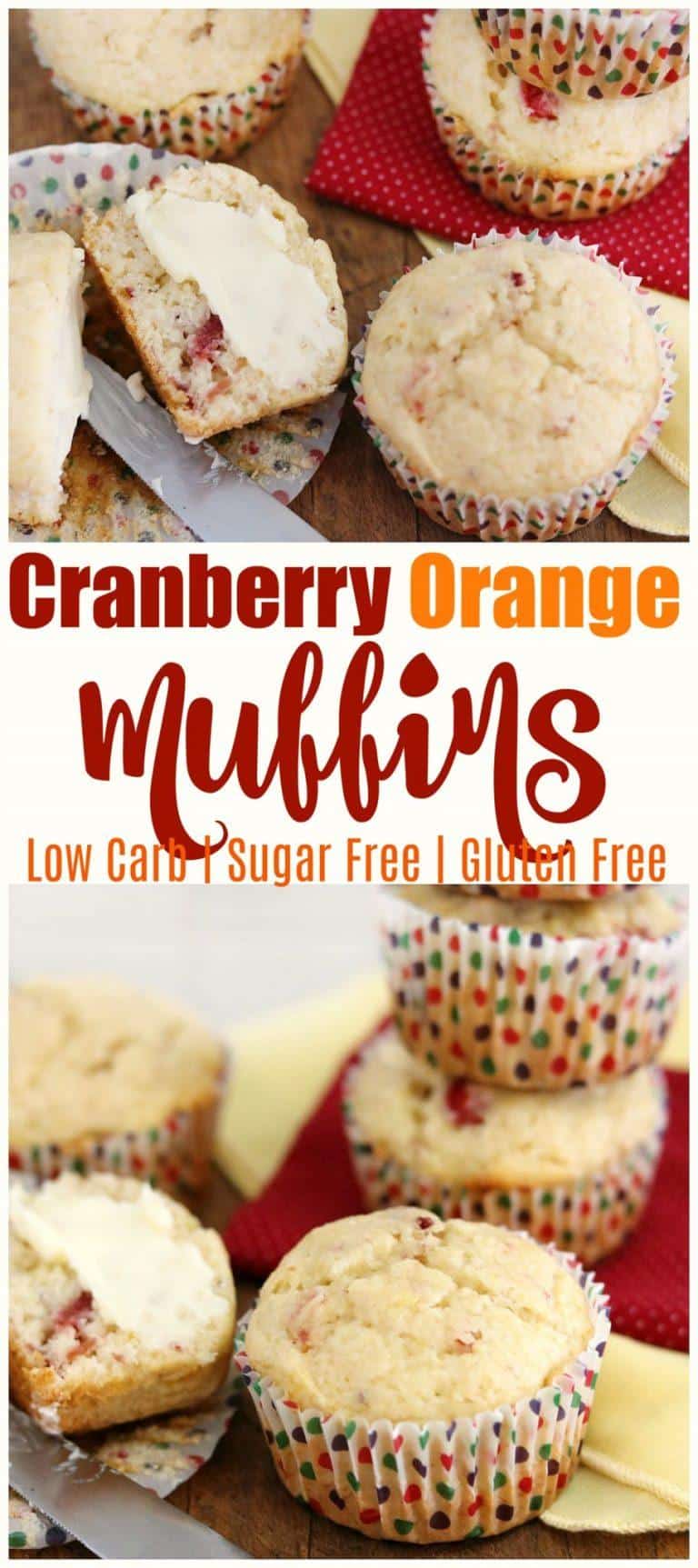 Cranberry Orange Muffins Recipe, Low Carb, Buttery Crunchy Top
