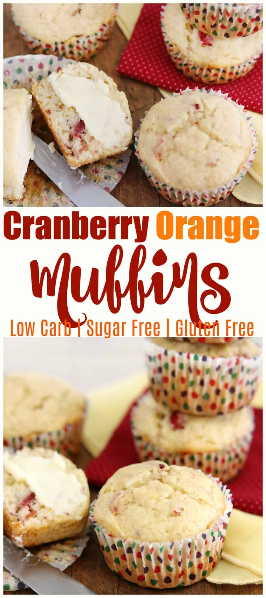 low carb cranberry orange muffins