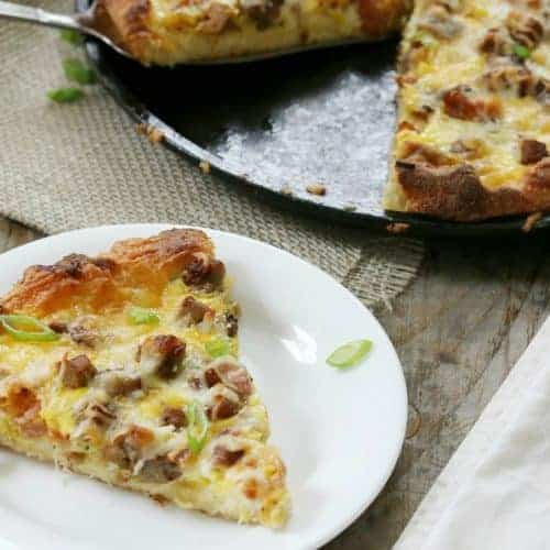Keto Breakfast Pizza Meat Lover's Style! Only 1.7 NET CARB