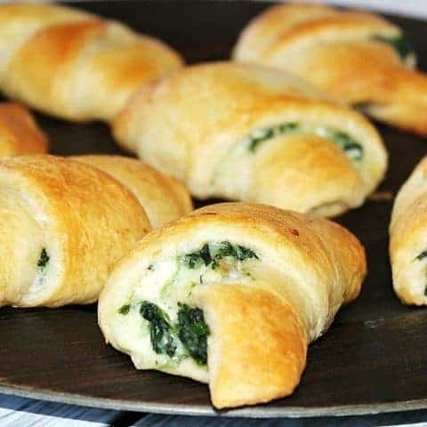 Spinach artichoke crescent rolls