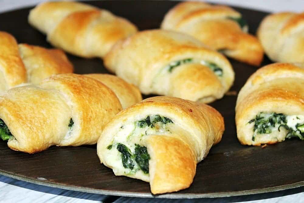 Spinach artichoke crescent rolls