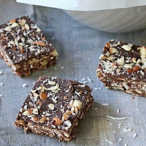 Keto Fat Bombs- Chocolate Peppermint NO BAKE Bars!