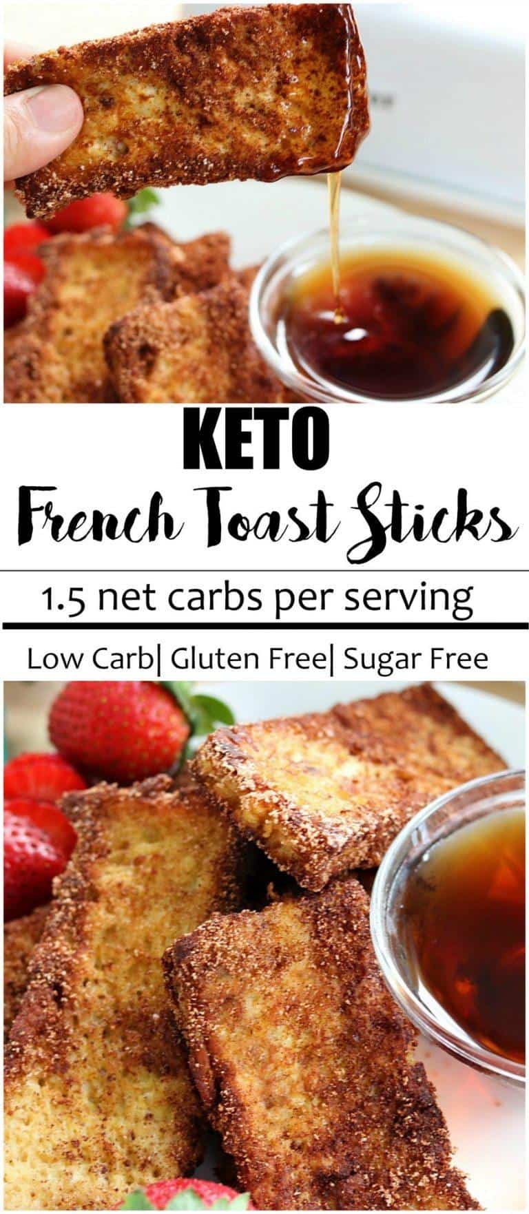 Keto French Toast Sticks Only 1.5 NET Carbs PER SERVING!
