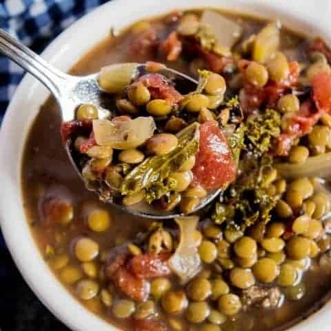 slow cooker lentil soup