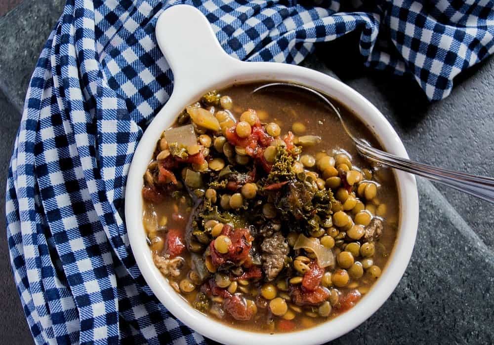 slow cooker lentil soup