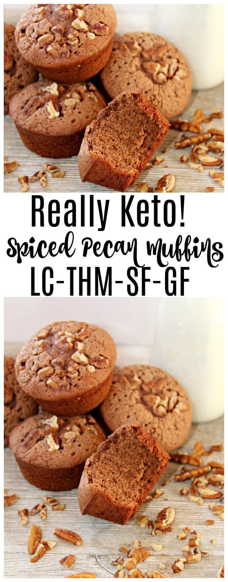keto spiced pecan muffins