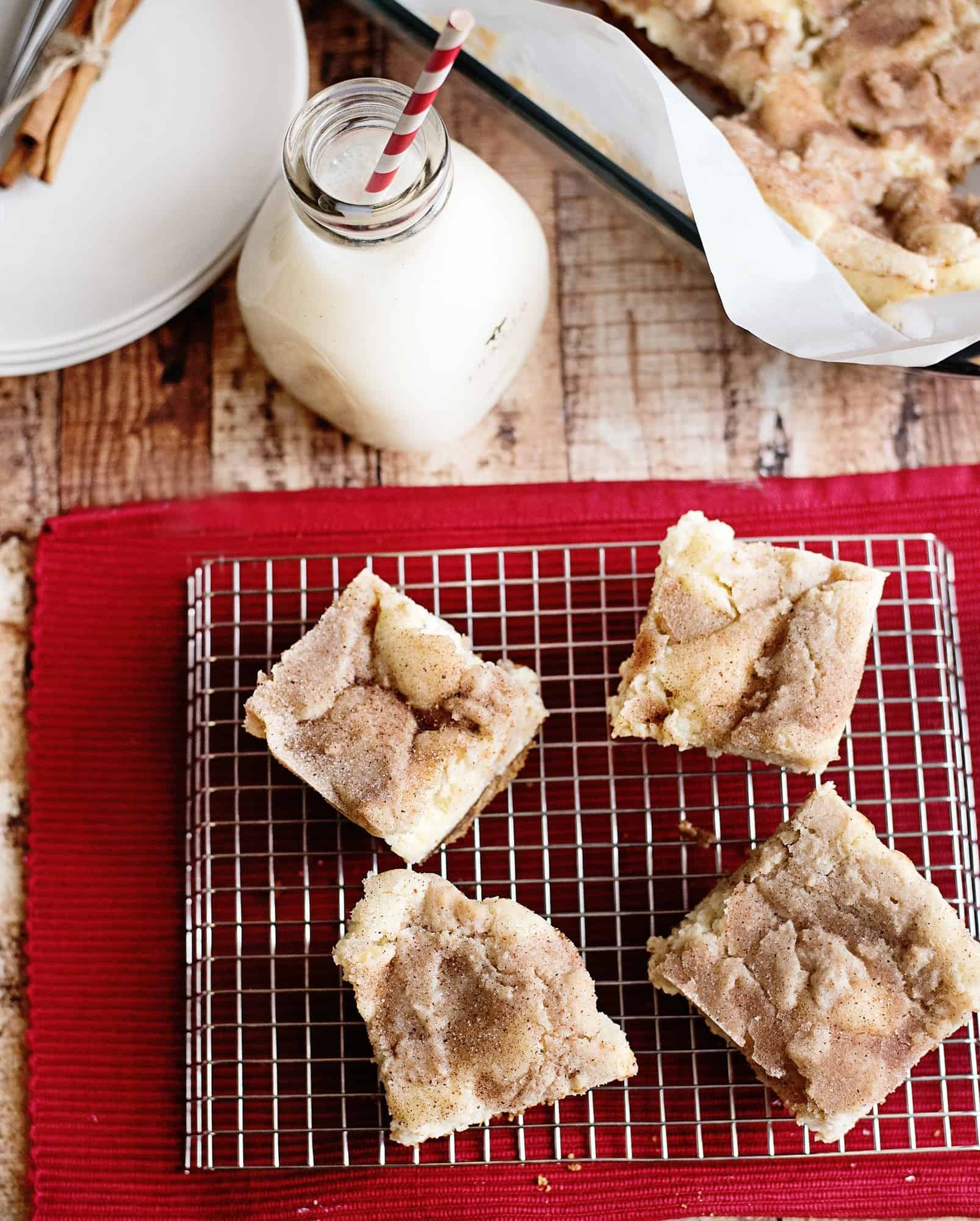 snickerdoodle style cream cheese recipe with milk.