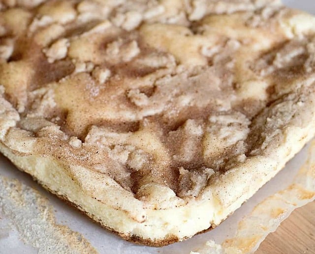 dessert on parchment paper. 