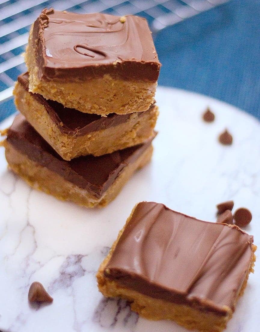 Low Carb Chocolate Peanut Butter Bars