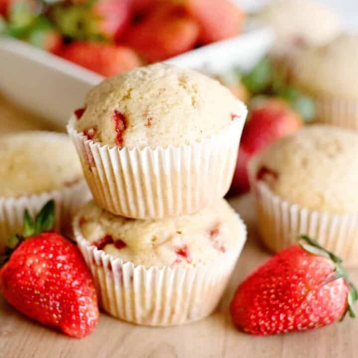 Keto Strawberry Muffins Make Ahead Only 2 Net Carbs Per Muffin