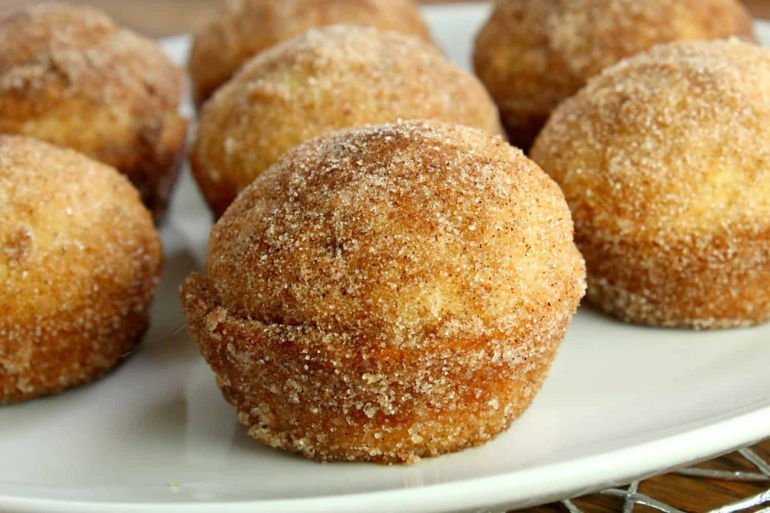 a plate of baked treats for breakfast. 