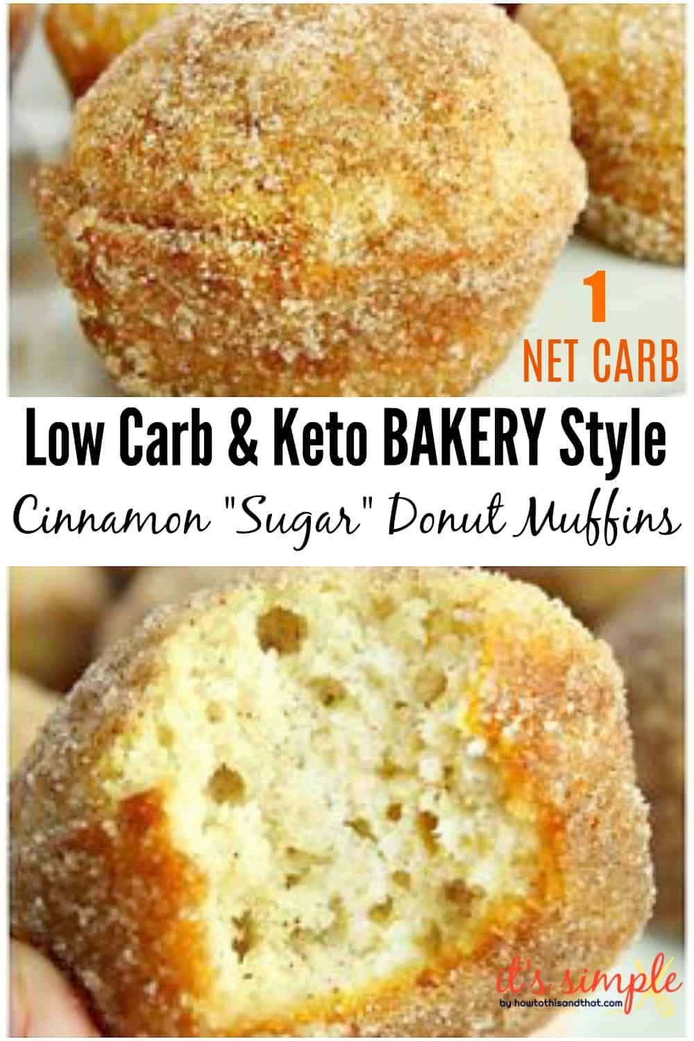 Keto Muffins, ORIGINAL Cinnamon Sugar Donut Style Recipe