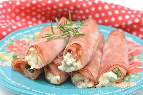 Keto Ricotta and Spinach Baked Ham Rollups