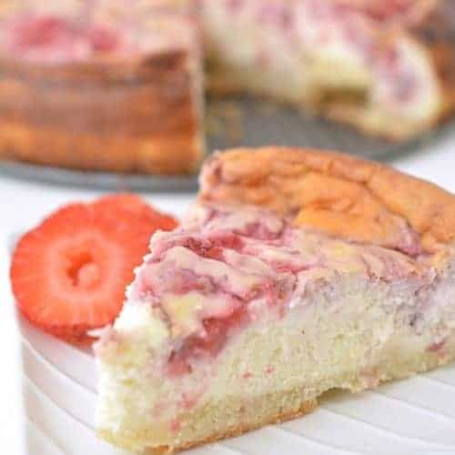 Keto Strawberry Swirl Cheesecake EAT DESSERT AGAIN