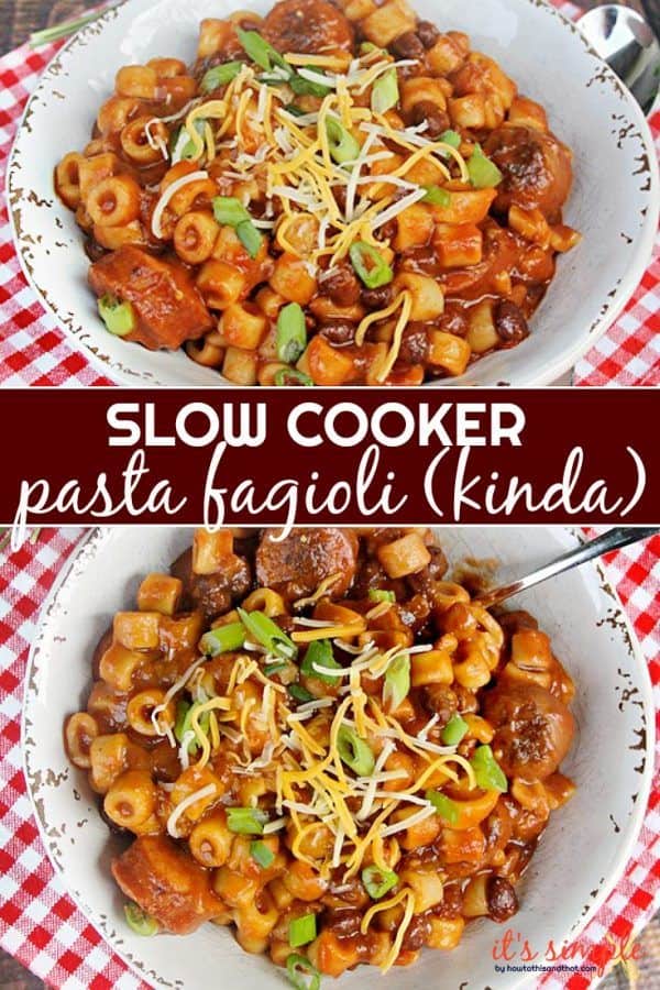 EASY Slow Cooker Pasta Fagioli NOT The Soup Though!