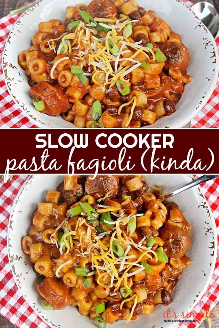 slow cooker pasta fagioli