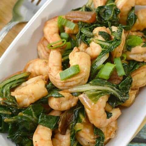 Keto Asian Glazed Shrimp with Bok Choy