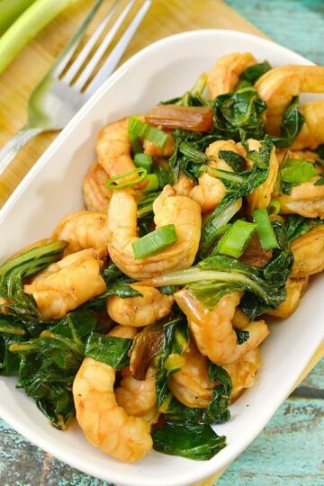 Keto Asian Shrimp with Bok Choy- TAKE OUT FAKE OUT