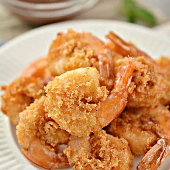Keto Fried Shrimp- Crispy, Juicy OPTIONAL AIR FRYER
