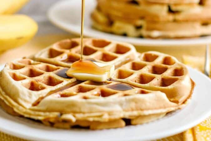 banana belgian waffles