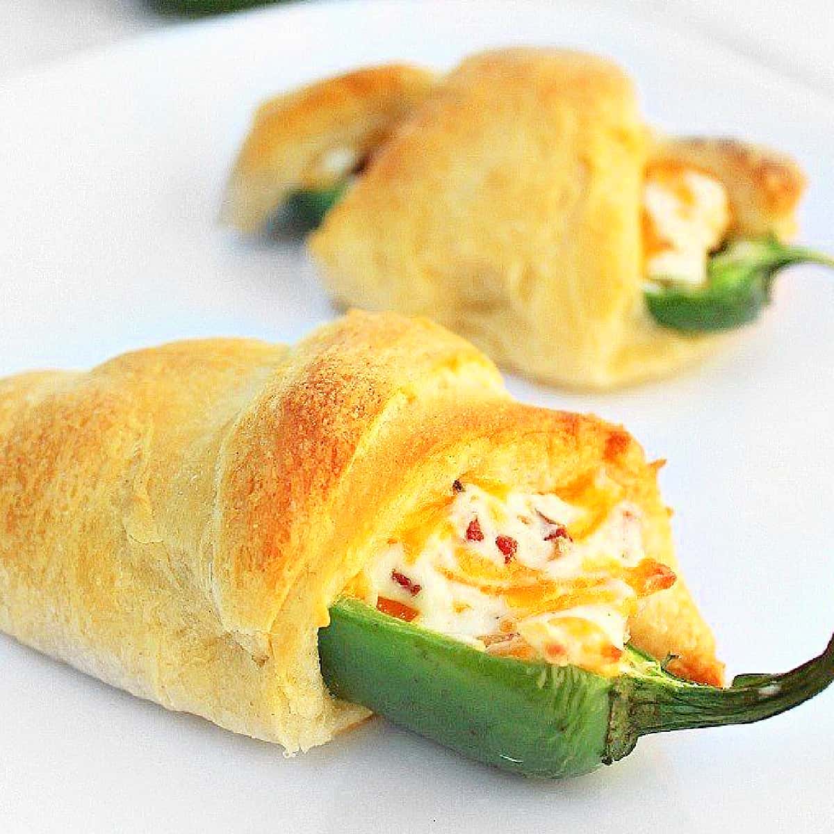 jalapeno poppers made with crescent rolls dough.
