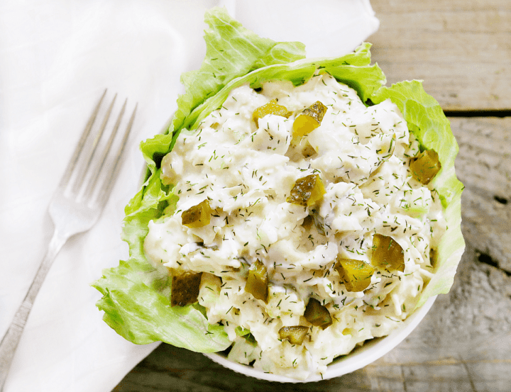 Dill Pickle Chicken Salad, Keto, ZERO Weight Watchers Points