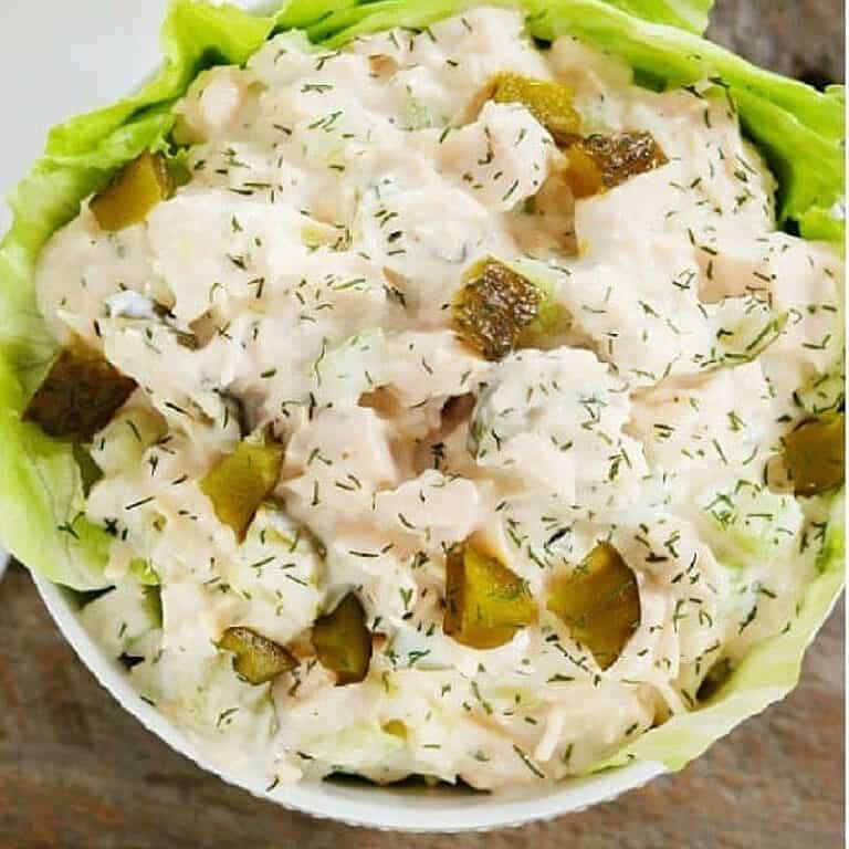 Dill Pickle Chicken Salad, Keto, ZERO Weight Watchers Points