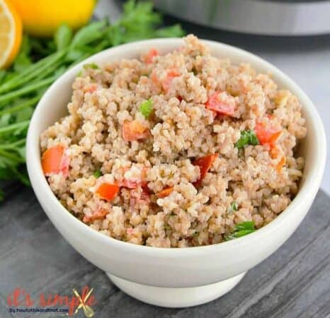 Instant Pot Bulgur Salad- HEALTHY Whole Grains