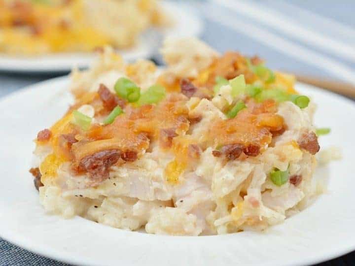 Keto Cauliflower Casserole Cheesy Bacon Chicken Only 3 Net Carbs