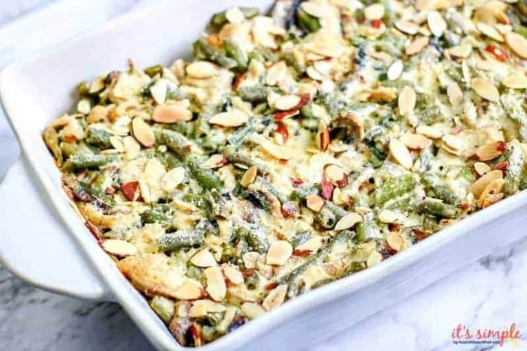 Keto Green Bean Casserole with Cream Cheese 2 NET CARBS!