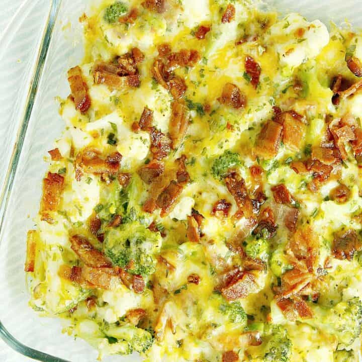 keto bacon cauliflower casserole