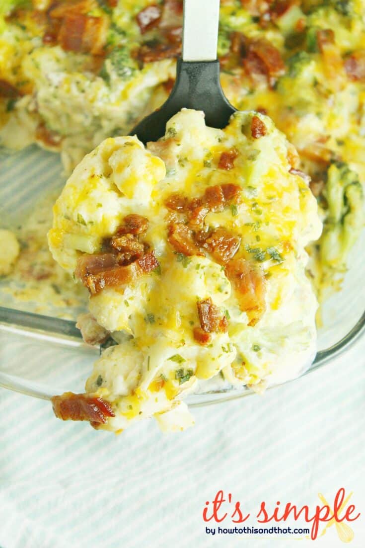 Keto Broccoli Cauliflower Casserole Recipe Practically NO CARB