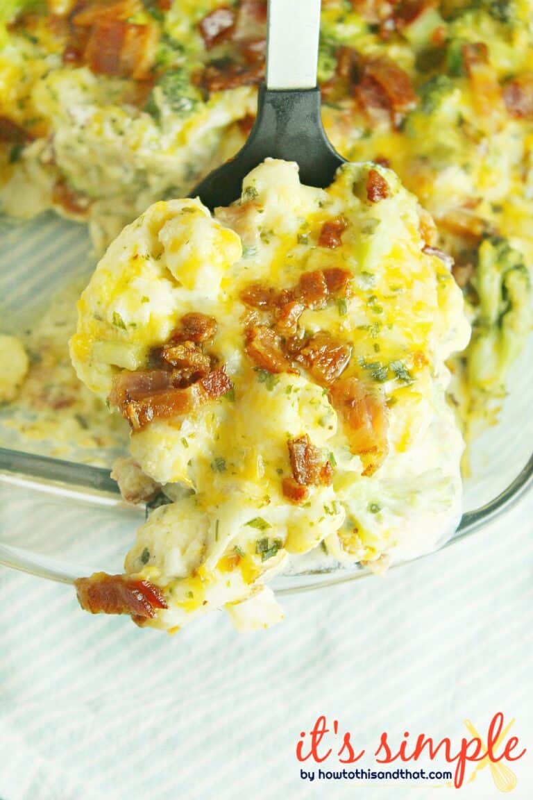 Keto Broccoli Cauliflower Casserole Recipe Practically NO CARB