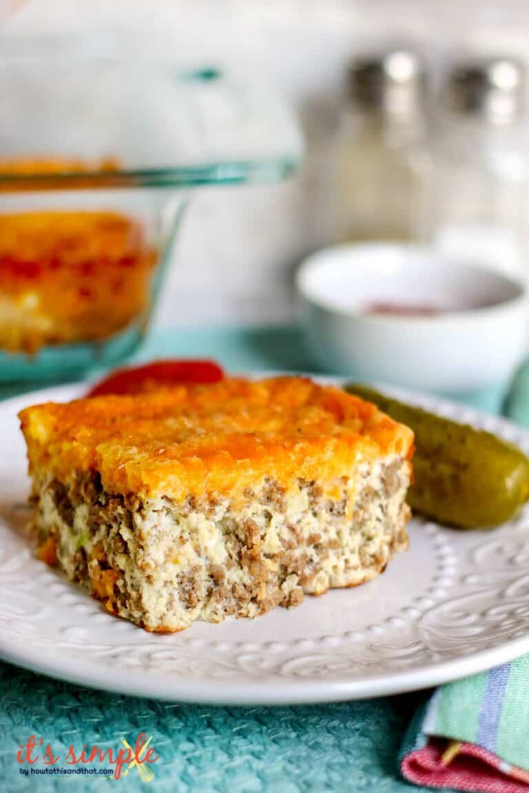 Cheeseburger Casserole- EASY Naturally KETO LC Approved!