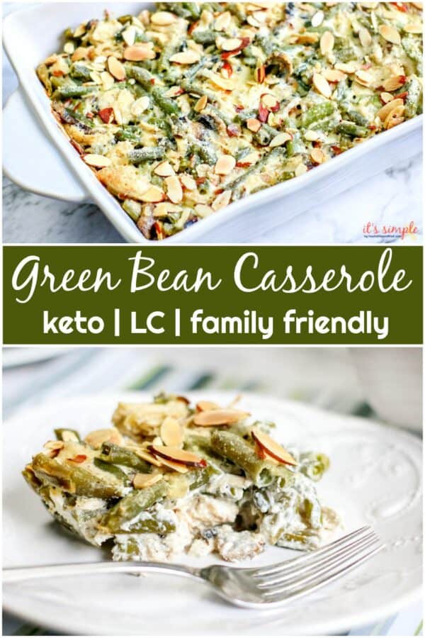 Keto Green Bean Casserole with Cream Cheese 2 NET CARBS!