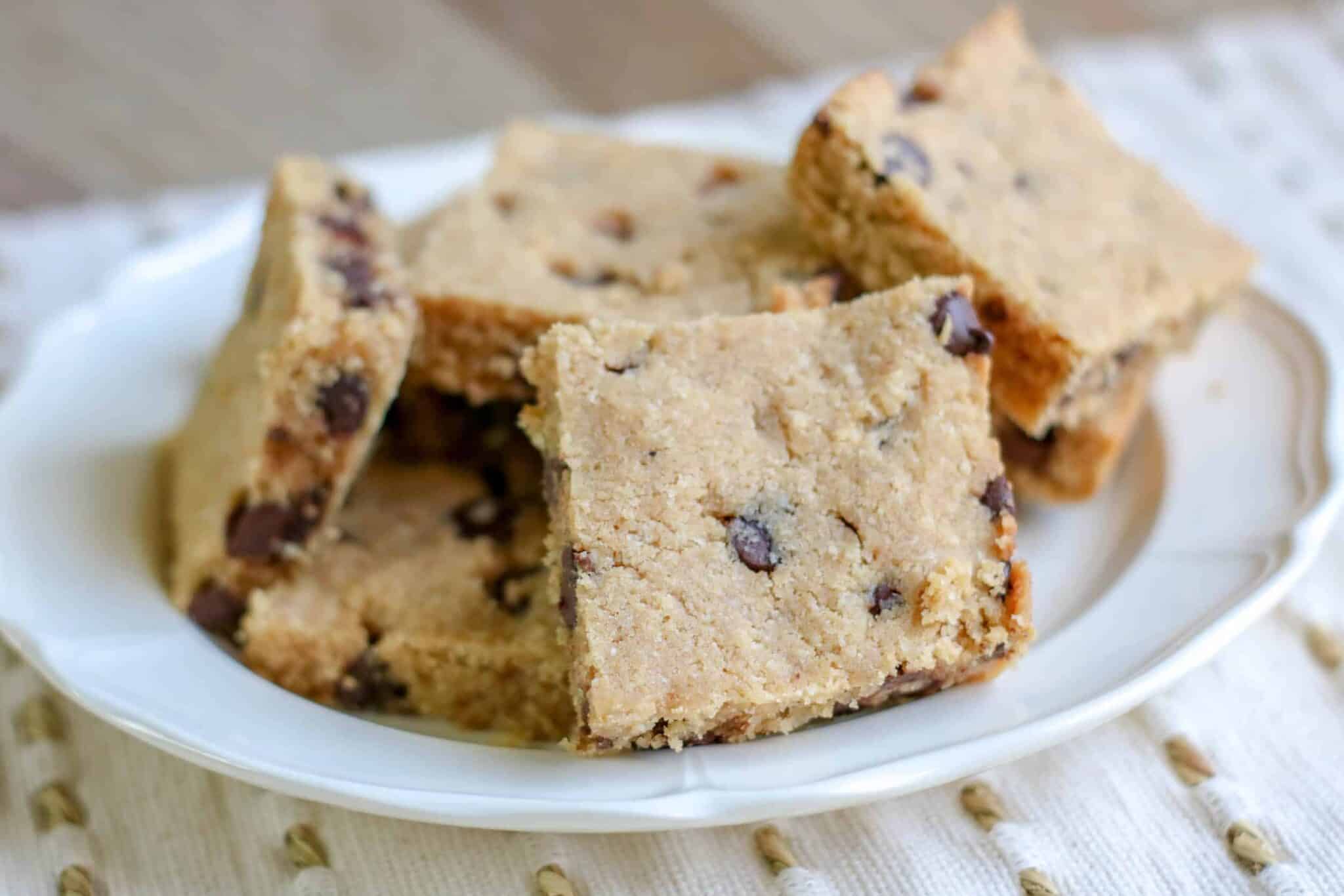 Keto Peanut Butter Blondies ONLY 2 NET Carbs Per Srv