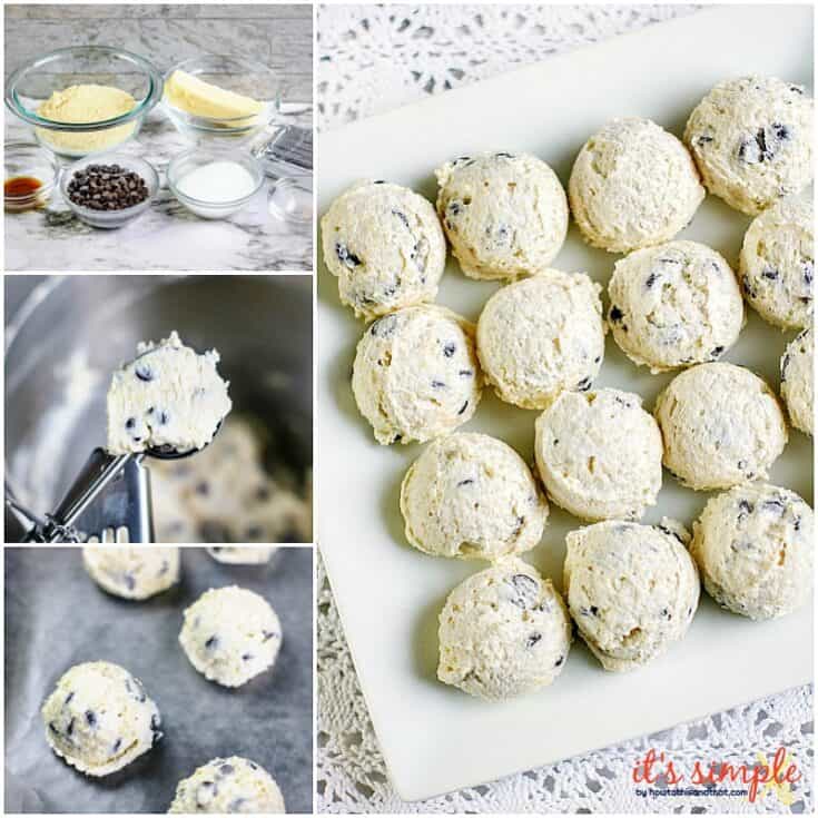Keto Chocolate Chip Cookie Dough Fat Bombs ONLY 1 NET CARB