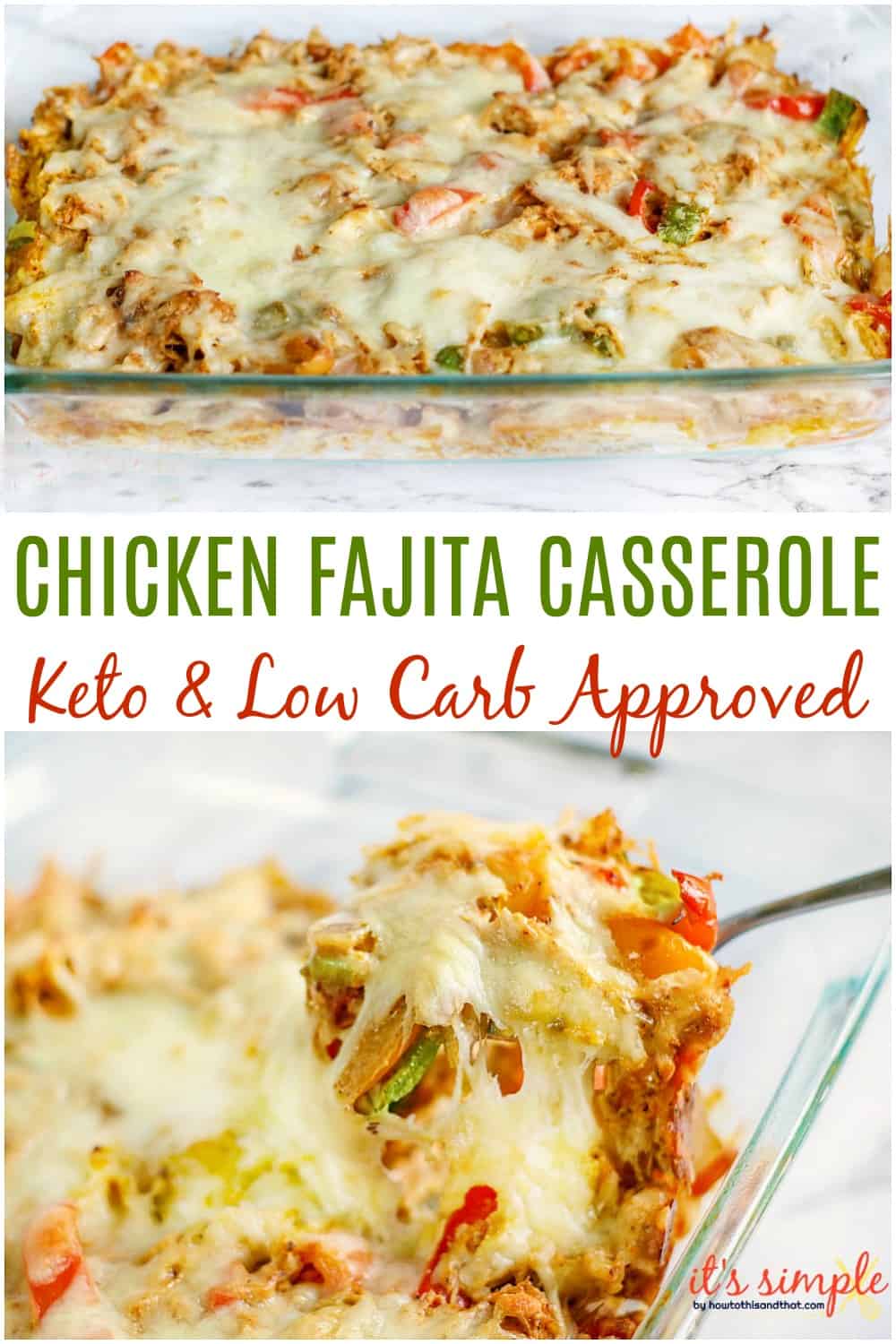 low carb chicken casserole for 30 minute dinners in a dish. 