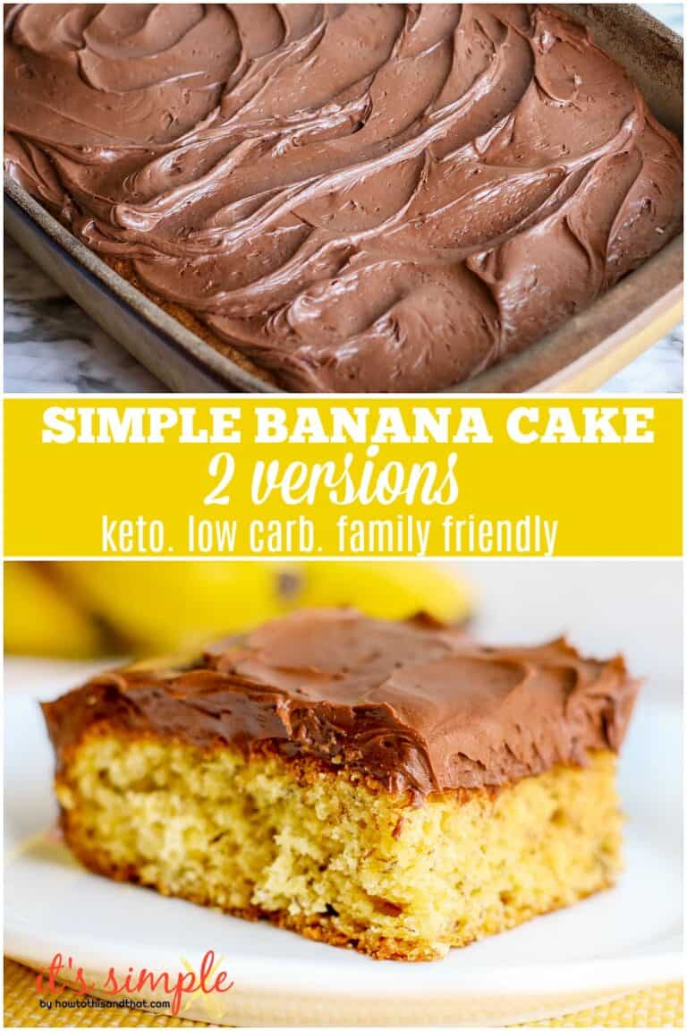 Keto Banana Cake & Chocolate Frosting 2 WAYS Super Simple