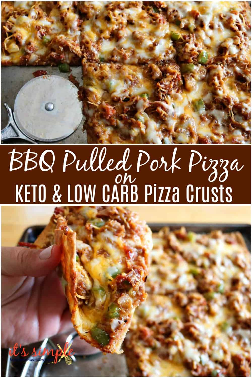 Keto Fathead Pizza BBQ Pulled Pork with our Keto BBQ Sauce