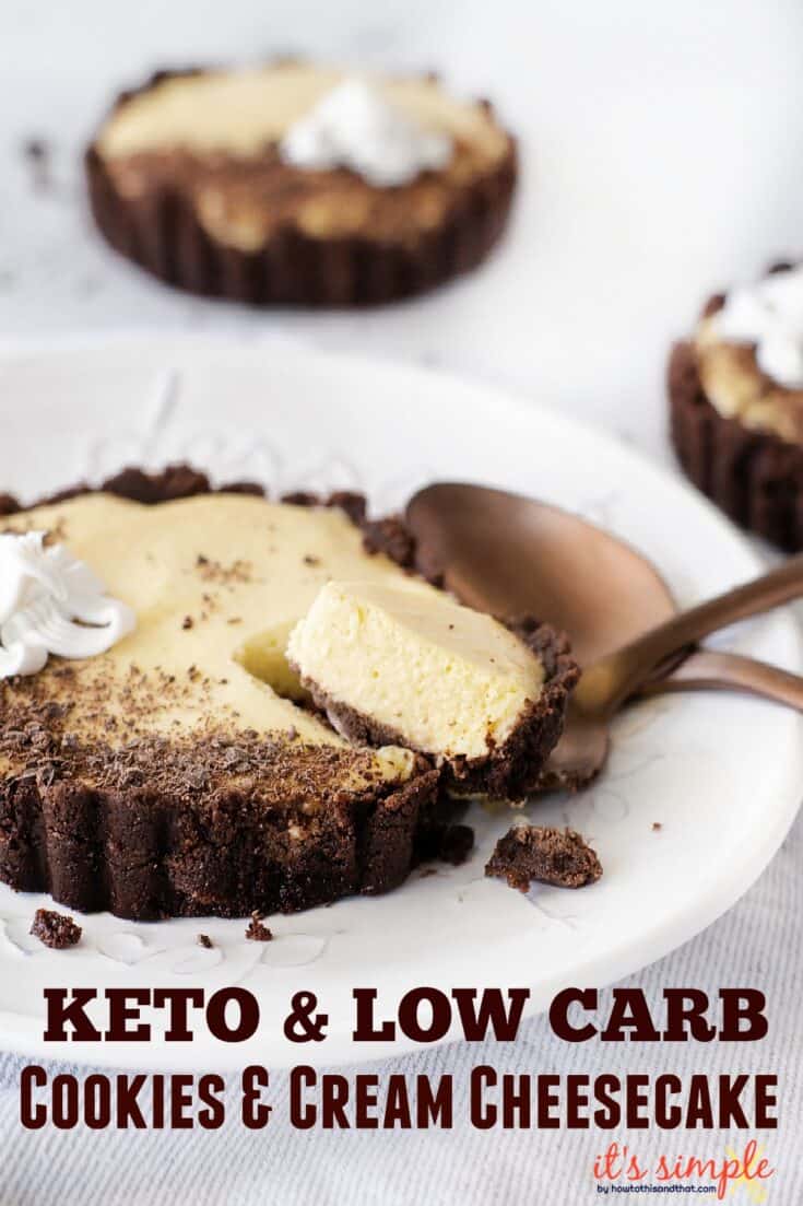 Keto Cookies and Cream Cheesecake, No Bake Version